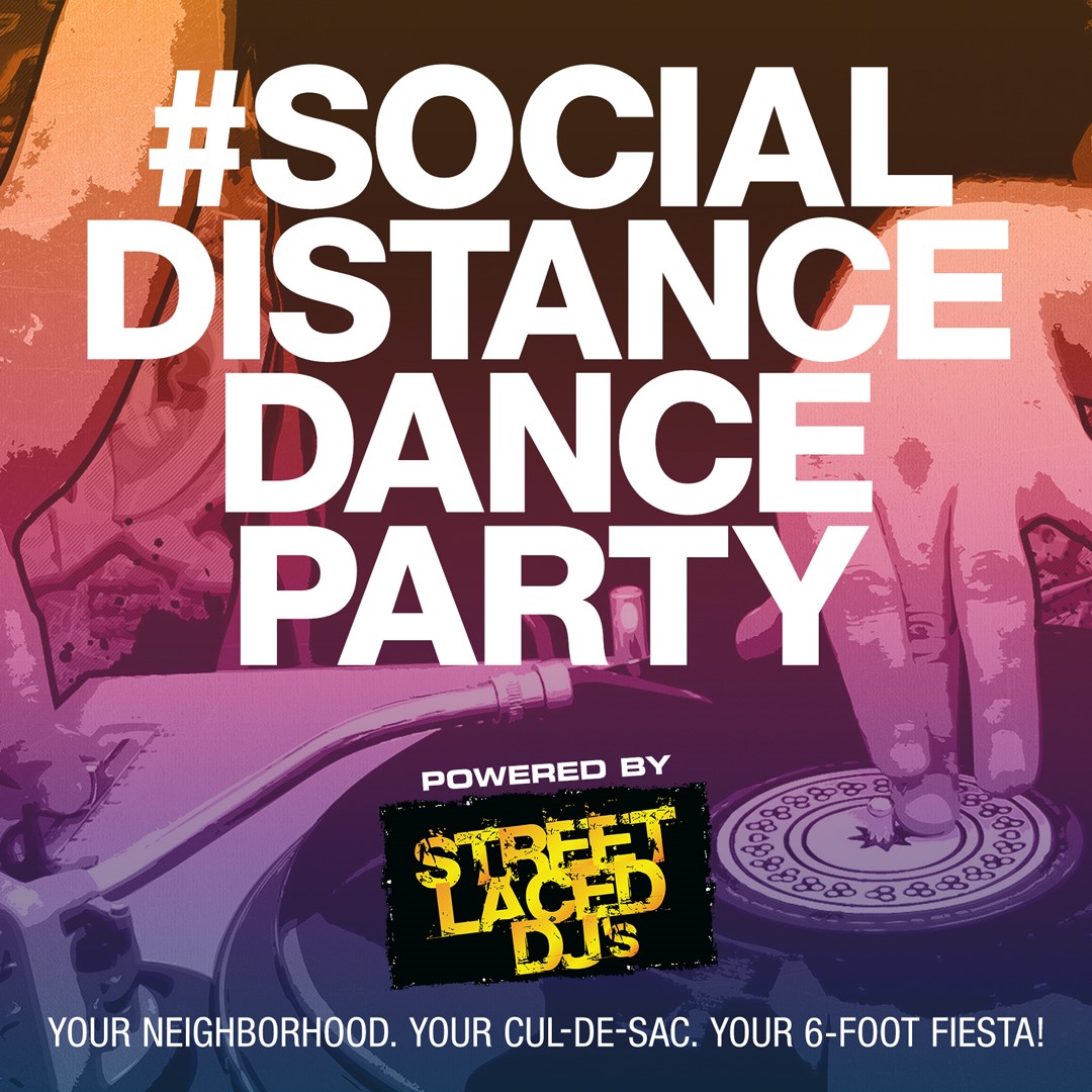 social distance dance party graphic
