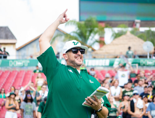 USF Football In-Game Host Greg Wolf Returns for Season 13