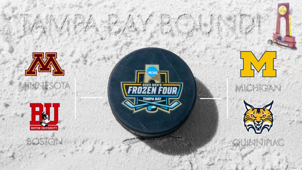 NCAA Frozen Four Ice Hockey Championship Teams With Street Laced In